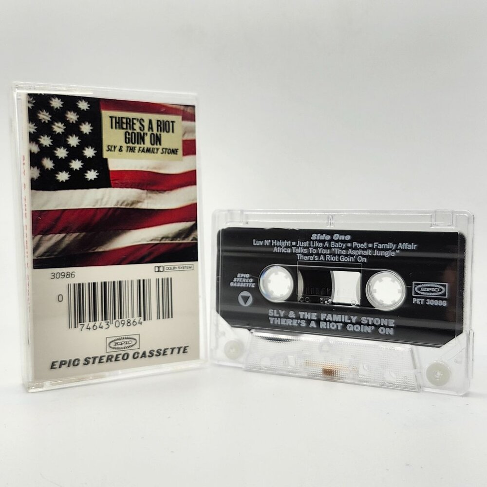 Sly And The Family Stone Theres A Riot Goin On Cassette Epic Records PET 30986